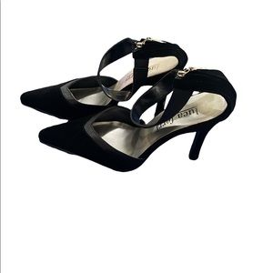 💎 Luca Ferri black velvet heels size 7